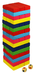 Rappa hra věž Jenga barevná, dřevo