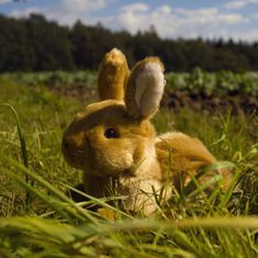 Rappa Plyšový ležící králík, hnědý, 23 cm