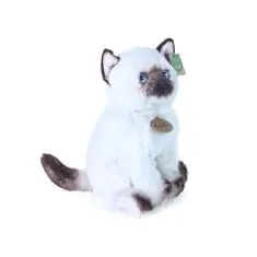 Rappa plyšová kočka siamská sedící, 25 cm, ECO-FRIENDLY