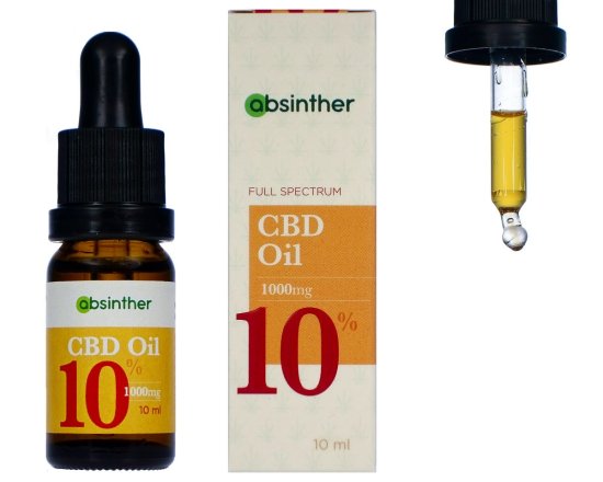 ABSINTHER CBD oil 1000mg olej 10% kapky 10ml