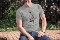 Fenomeno Pánské tričko Kachna - šedé Velikost: 3XL