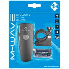 M-Wave Světlo přední Apollon 2 1 WATT" led dioada, 3 funkce