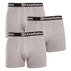 Horsefeathers 3PACK pánské boxerky Dynasty heather gray (AM067C) - velikost L