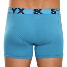 Styx 3PACK pánské boxerky long sportovní guma modré (U9676869) - velikost XL