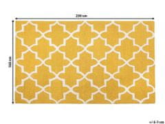 Beliani Žlutý bavlněný koberec 160x230 cm SILVAN