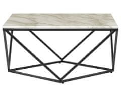 Beliani Konferenční stolek s mramorovým vzhledem béžový/černý MALIBU