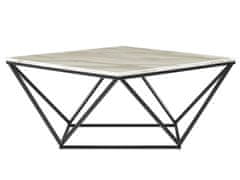 Beliani Konferenční stolek s mramorovým vzhledem béžový/černý MALIBU