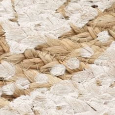 Vidaxl Kusový koberec pletený juta s potiskem 210 cm kulatý