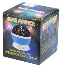 Aga Hvězdný projektor - noční světlo 2v1 USB modrá