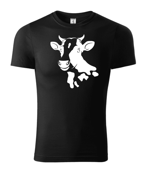 Fenomeno Dětské tričko Kráva - černé Velikost: 110 cm/4 roky