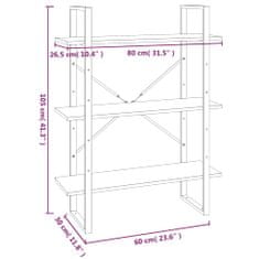 Vidaxl Knihovna hnědý dub 80 x 30 x 105 cm kompozitní dřevo