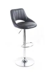 G21 Barová židle Aletra koženková, prošívaná black