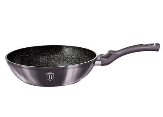 Berlingerhaus Pánev WOK s mramorovým povrchem 28 cm Carbon PRO Line