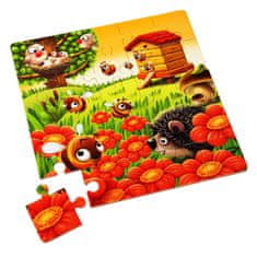 Puzzlika Oblíbená zvířátka 3 v 1 - puzzle 3 obrázky 50 dílků