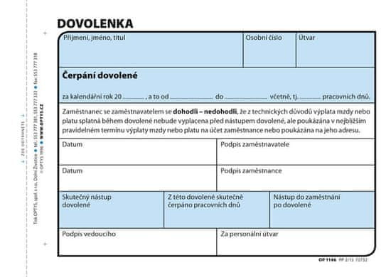 Dovolenka, A6, 100 listů