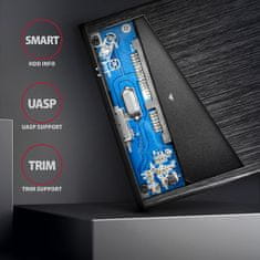 AXAGON externí box na 2,5" disk / EE25-XA6 / USB-A / USB 3.2 Gen 1 / SATA 6G / hliníkové tělo / 0,6m