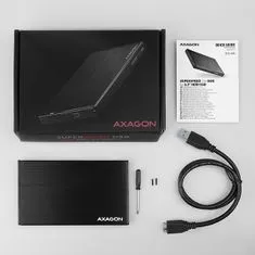 AXAGON externí box na 2,5" disk / EE25-XA6 / USB-A / USB 3.2 Gen 1 / SATA 6G / hliníkové tělo / 0,6m