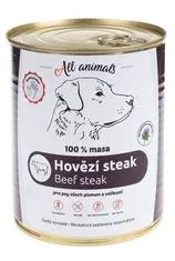 All Animals DOG hovězí steak 800g