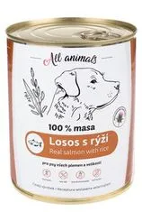 All Animals DOG losos mletý s rýží 800g