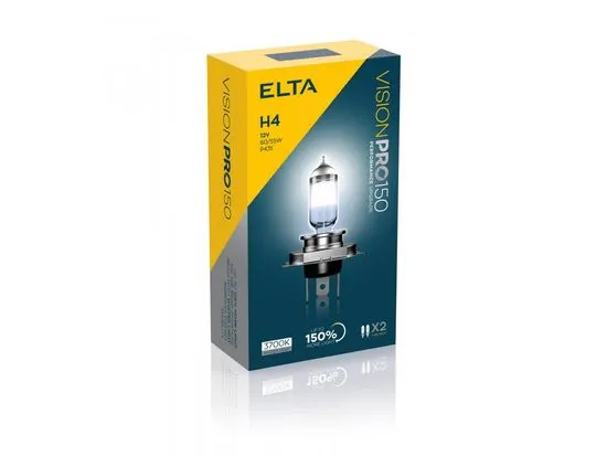 Elta ELTA H4 VisionPro plus 150procent 60/55W 12V P43t sada 2ks