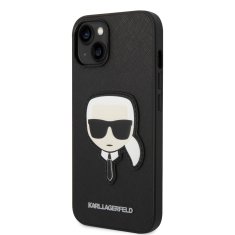 Karl Lagerfeld Lagerfeld PU Saffiano Karl Head Zadní Kryt pro iPhone 14 Plus Black