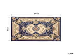 Beliani Tmavě modrý koberec 80 x 150 cm GAZIANTEP