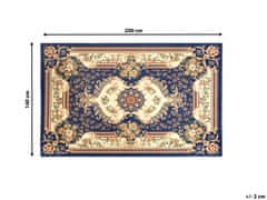 Beliani Tmavě modrý koberec 140 x 200 cm GAZIANTEP