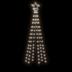 Greatstore Vánoční strom s hrotem 108 studených bílých LED diod 180 cm