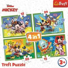 Trefl Puzzle Mickeyho klubík: S přáteli 4v1 (35,48,54,70 dílků)