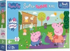 Trefl Puzzle Super Shape XXL Prasátko Pepina: Hraní s bráškou 60 dílků