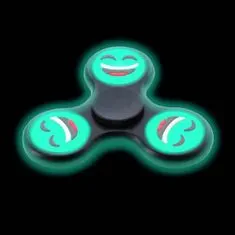 KIK Antistresový Fidget Spinner fluorescentní 7cm - Emoji červený