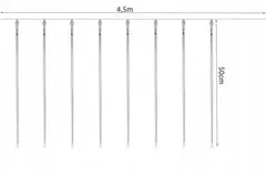 Iso Trade 19931 Vánoční osvětlení Rampouchy 288 LED, 50 cm, IP44, 230V studená bílá