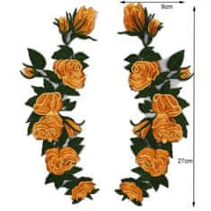eCa H36 Nášivka květy oranžová 2 ks