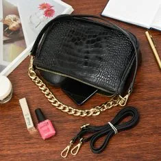 Beltimore W04 Dámská kožená crossbody kabelka černá