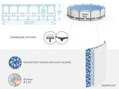 Bestway 56488 Bazén Steel Pro Max 4,57 x 1,07 m s příslušenstvím