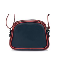 Vera Pelle K53 Dámská kožená crossbody kabelka tmavě modro červená