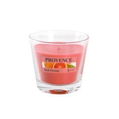 PROVENCE SVÍČKA VE SKLE 140G, ČERVENÝ POMERANČ