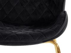 Danish Style Jídelní židle Miranda (SADA 2 ks), samet, černá