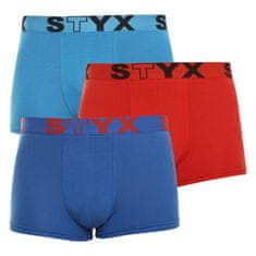 Styx 3PACK pánské boxerky sportovní guma vícebarevné (G9676964) - velikost M