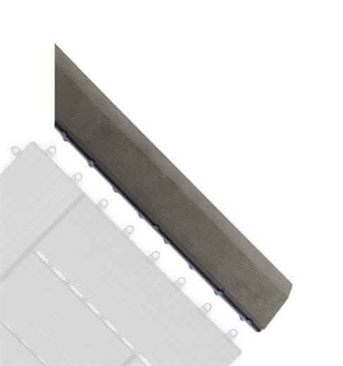 G21 Přechodová lišta Incana pro WPC dlaždice, 38,5 x 7,5 cm rohová (pravá)