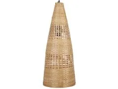 Beliani Bambusová závěsná lampa přírodní SUAM