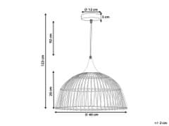 Beliani Ratanová závěsná lampa přírodní BARABIS