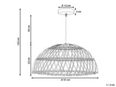 Beliani Ratanová závěsná lampa přírodní RAVINE