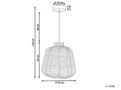 Beliani Ratanová závěsná lampa přírodní RAMENA