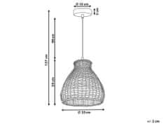 Beliani Ratanová závěsná lampa přírodní SAKENI