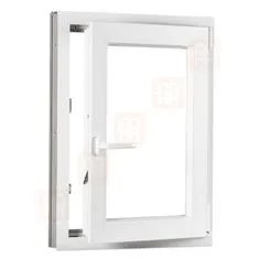 TROCAL Plastové okno | 80 x 100 cm (800 x 1000 mm) | bílé | otevíravé i sklopné | pravé
