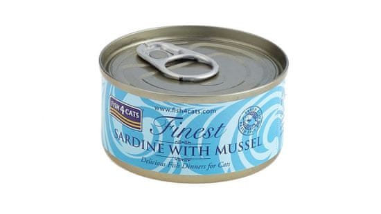 Fish4Cats Konzerva pro kočky Finest sardinka s mušlemi 70 g