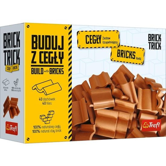 Trefl Stavebnice Brick Trick: Tašky střešní 40 ks / náhradní balení