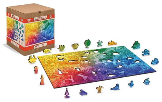 InnoVibe Wooden City Dřevěné puzzle Tropické ryby 2v1, 200 dílků EKO