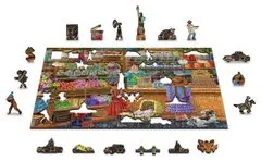 InnoVibe Wooden City Dřevěné puzzle Sladké dobrodružství 2v1, 400 dílků EKO